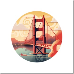 Golden Gate through Stylized Lenses Posters and Art